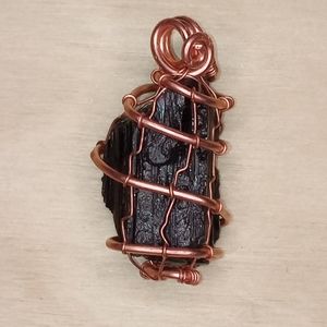 Black Tourmaline / Copper Pendant